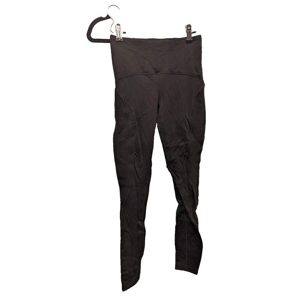 Lululemon Moto Seamed Mid‎ Rise Yoga Workout Pants Leggings Size 2